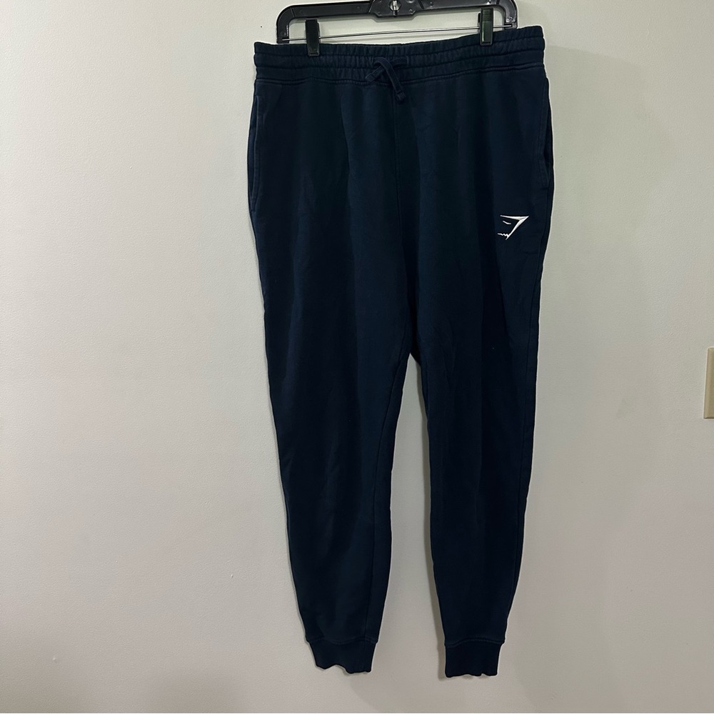 Gymshark Sweatpants embroidered logo Large Navy Slim Fit Pocket‎ Joggers